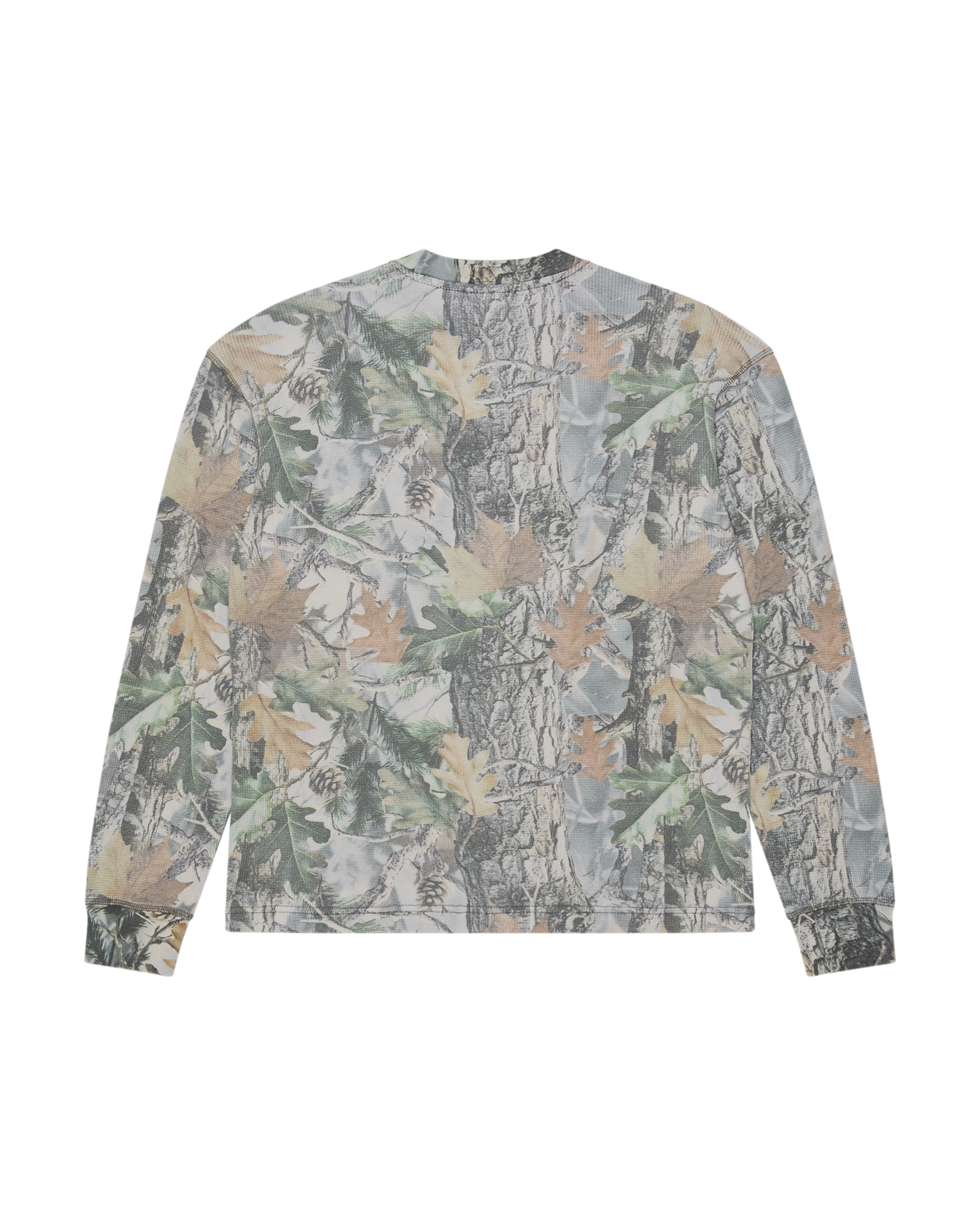 Obey Post Thermal LS Vintage Dusty Vintage Wood Camo Herren Pullover beige